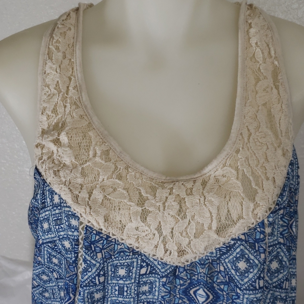 Blue Print Tank Top Large - Picture 2 of 4